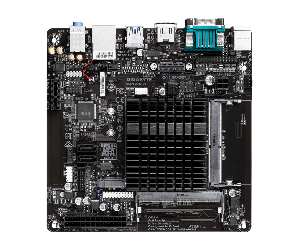 לוח עם מעבד Gigabyte N4120I H Mini-ITX With Intel Celleron N4120